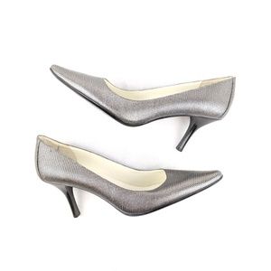 Calvin Klein Textured Silver Heels